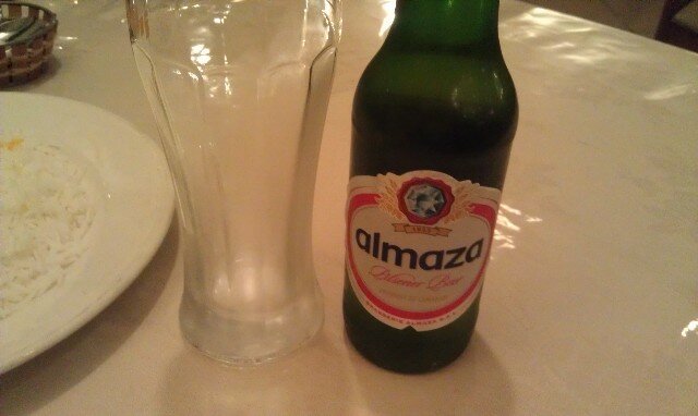 Almaza Lebanese beer at Aladdin Iranian Restaurant Tokyo