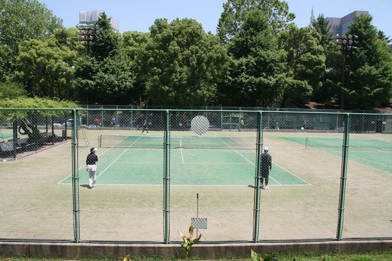 Tennis courts at Hibiya Park Tokyo