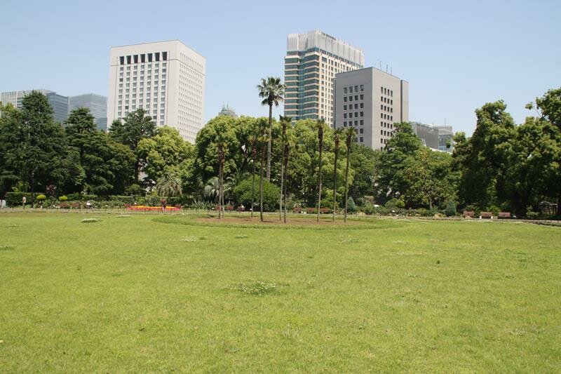 Grass park at Hibiya Park Tokyo