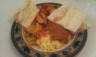 Indian curry and naan bread Karachi Indian Pakistan Restaurant Tokyo