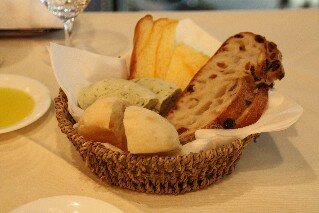 Selection of bread at Kimuarya French Restaurant