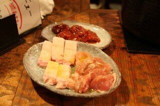 Selection of meat at Mott's Bar Tokyo