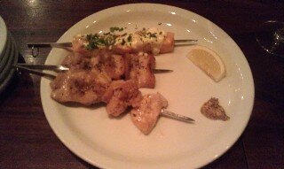 Grilled meat skewers at Ooze Charm Italian Restaurant
