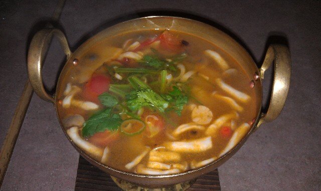 Tom Yum Soup at Plik Chee Fah Thai Restaurant Shinjuku