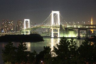 Rainbow Bridge connecting Odaiba to Tokyo