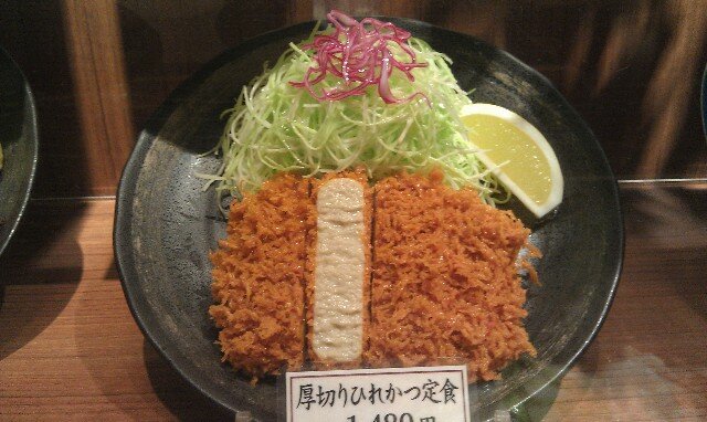 Pork cutlet at Ton-Sho Tonkatsu Restaurant Shinjuku Tokyo