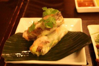 Fresh vietnamese rolls at Vietnam Frog Restaurant Tokyo