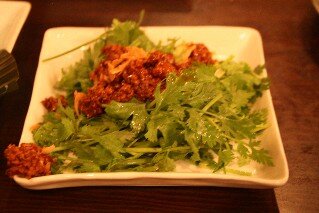 Coriander salad with pork at Vietnam Frog Restaurant
