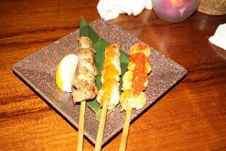 Satay sticks at Bali Lax Indonesian Restaurant Tokyo