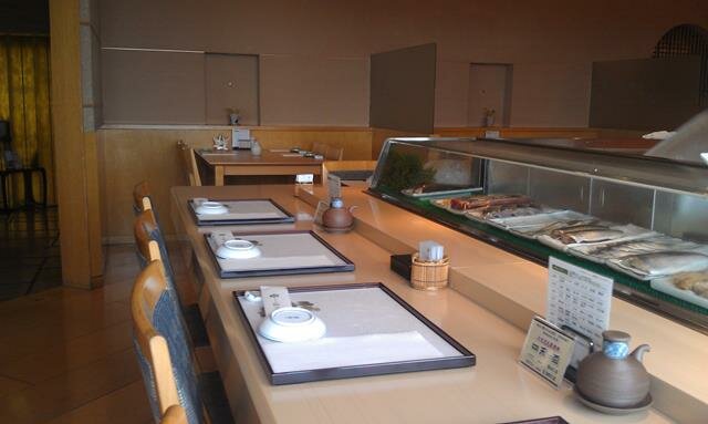 Sushi counter at Horikawa Japanese Restaurant Tokyo