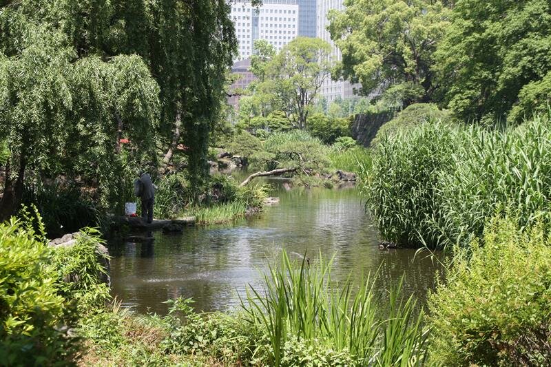 Water pond at Hibiya Park Tokyo