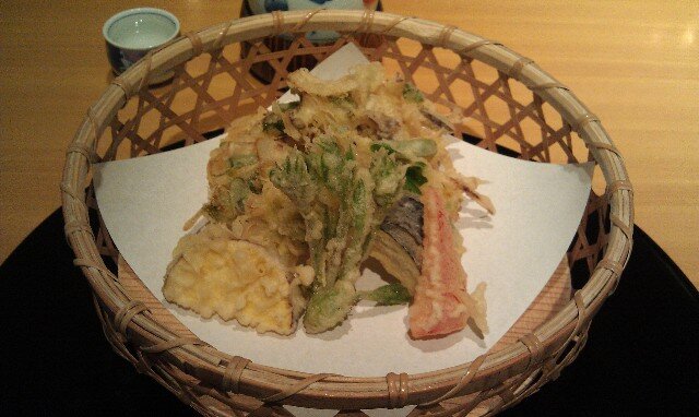 Vegetable tempura at Kakou Japanese Restaurant Tokyo