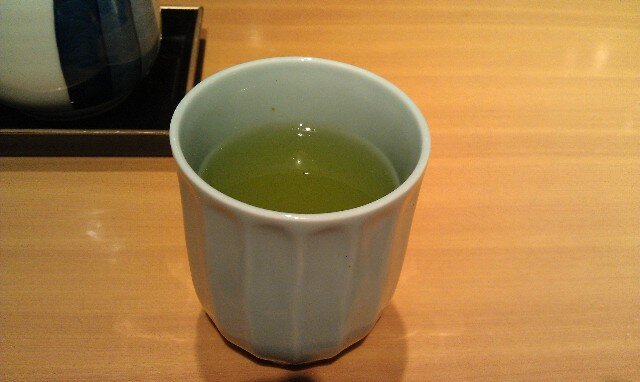 Green tea at Kakou Japanese Restaurant Tokyo