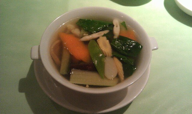 Vegetable soup at Rogairo Chinese Restaurant Tokyo